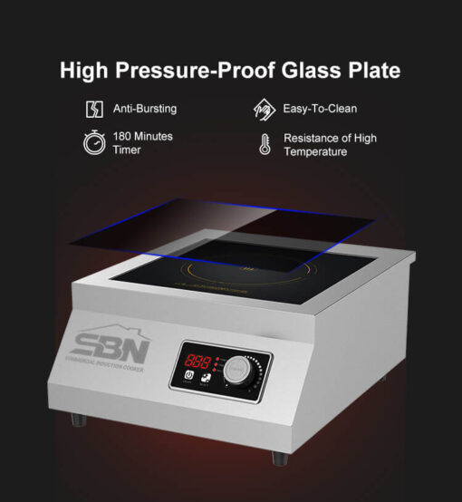 Bếp từ công nghiệp phẳng đơn 5kW SBN-TP5A-05 - Ảnh 4