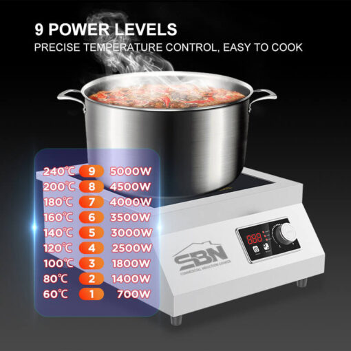 Bếp từ công nghiệp phẳng đơn 5kW SBN-TP5A-05 - Ảnh 6