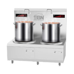 Bếp hầm đôi điện từ công nghiệp 2x15kW (30kW) SBN-STL15C-01 2x100L