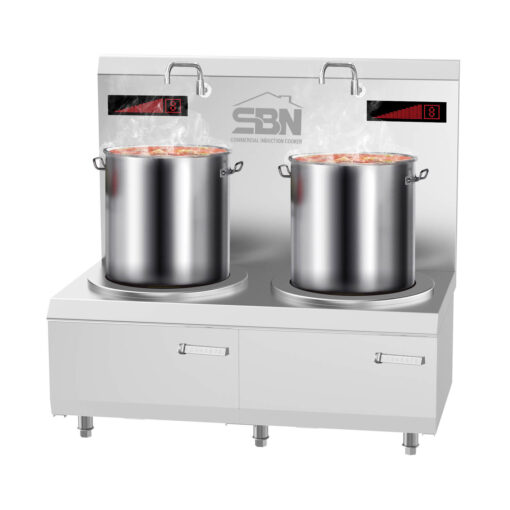 Bếp hầm đôi điện từ công nghiệp 2x15kW (30kW) SBN-STL15C-01 2x100L