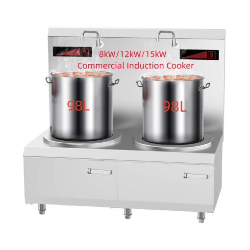 Bếp hầm đôi điện từ công nghiệp 2x15kW (30kW) SBN-STL15C-01 2x100L - Ảnh 12