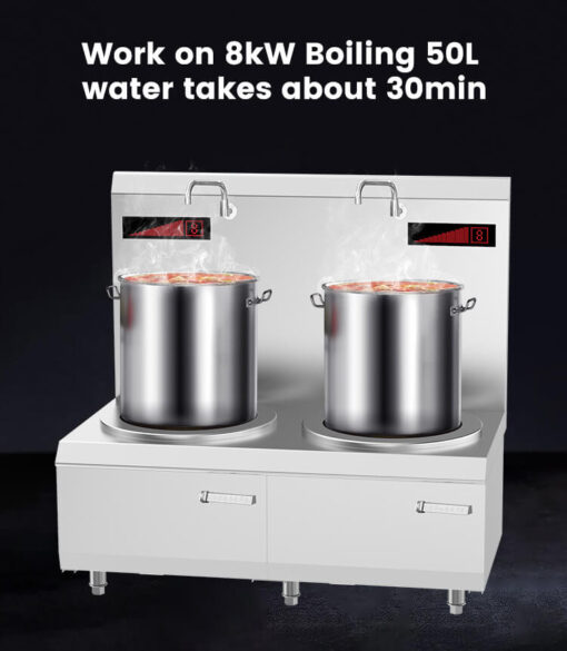 Bếp hầm đôi điện từ công nghiệp 2x15kW (30kW) SBN-STL15C-01 2x100L - Ảnh 8
