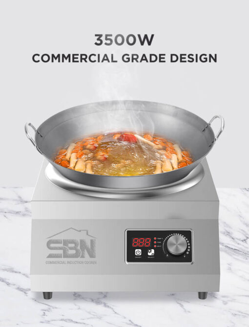 Bếp từ công nghiệp lõm đơn 3.5kW SBN-TA3.5A-11D - Ảnh 3