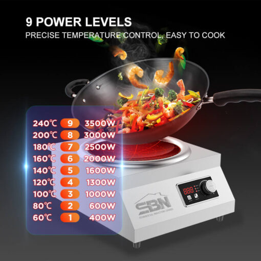 Bếp từ công nghiệp lõm đơn 3.5kW SBN-TA3.5A-11D - Ảnh 4