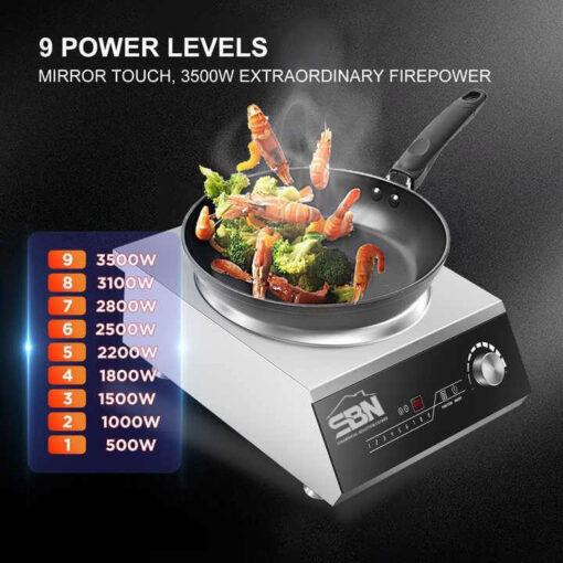 Bếp từ công nghiệp lõm đơn 3.5kW SBN-TA3.5X-01 - Ảnh 3